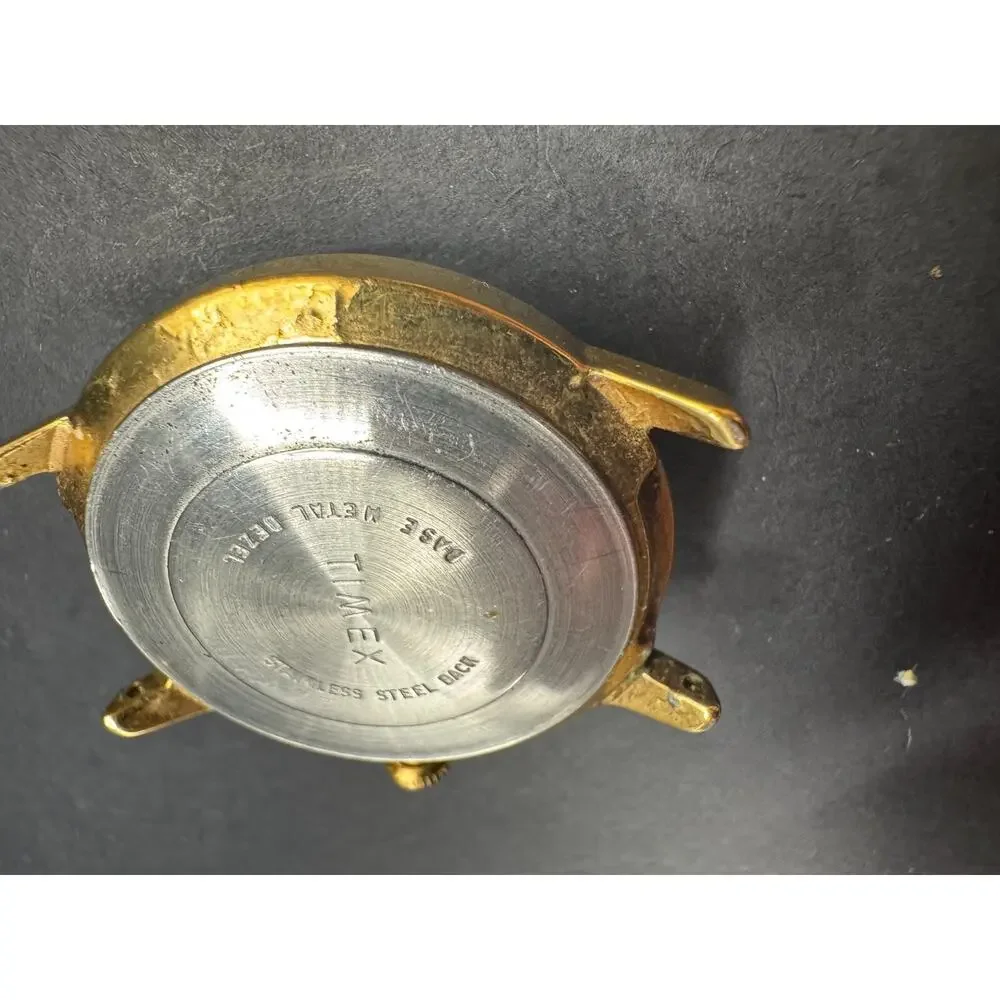 Vintage Timex Mercury Men Gold Tone Day Date Watch Manual Wind No Band